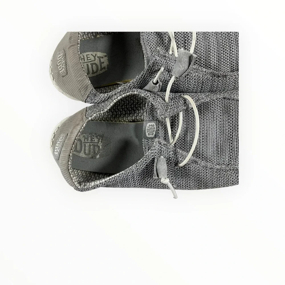 Hey Dude Wally Sox Men's Shoes Size W10 Grey Knit Slip-On Lightweight Comfort